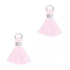 Mini Quaste 1.2cm - Silver-country pink